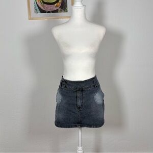 2000s Denim Microskirt
